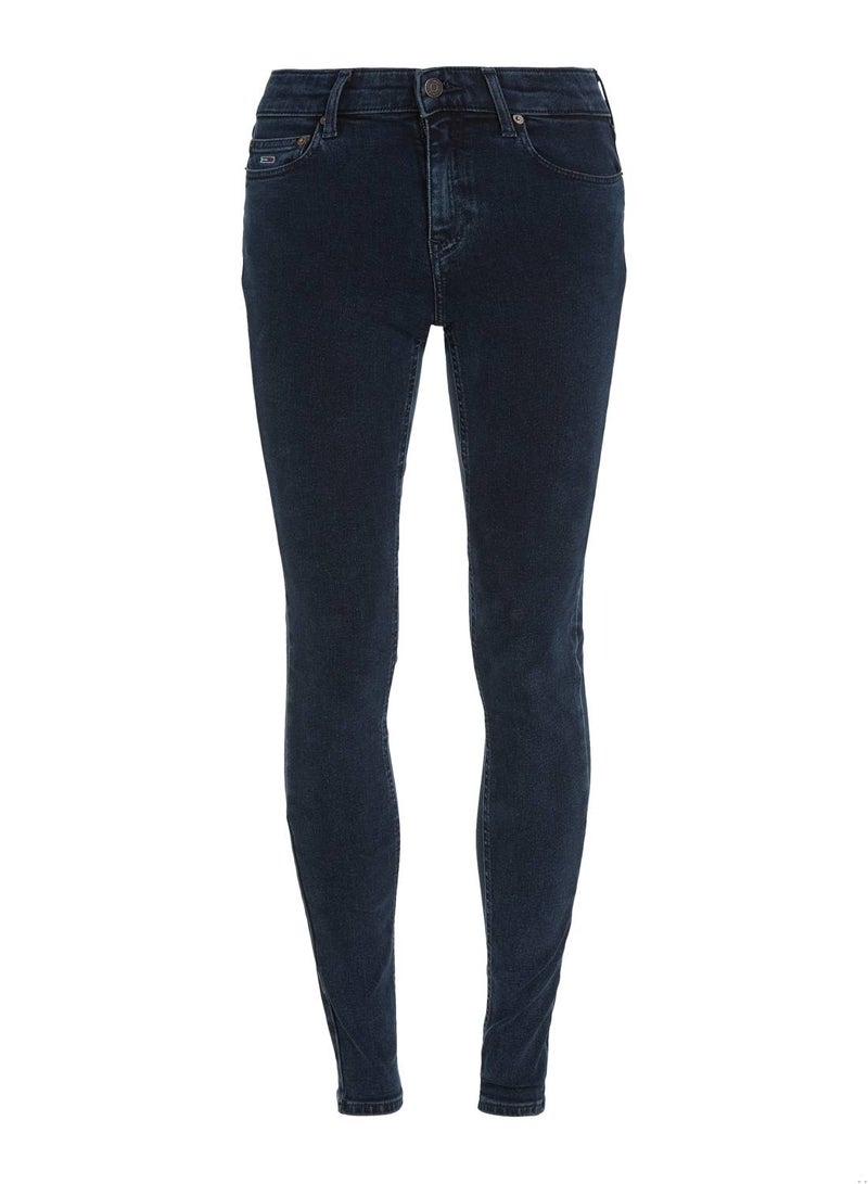 Women's Nora Mid Rise Skinny Jeans, Navy
