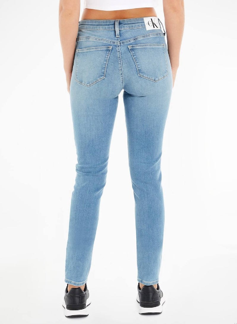 Calvin Klein Jeans Women's Jeans - Skinny - Casual Bottoms - Cotton , Blue