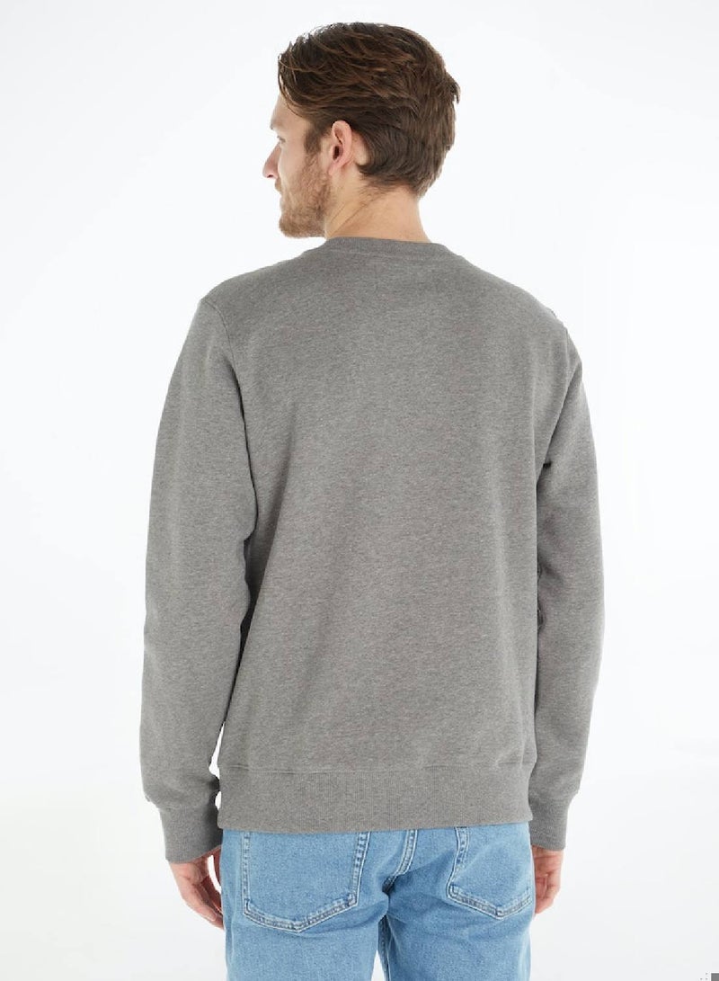 Calvin Klein Jeans Men's Sweatshirt - Sportswear - Cotton , Grey