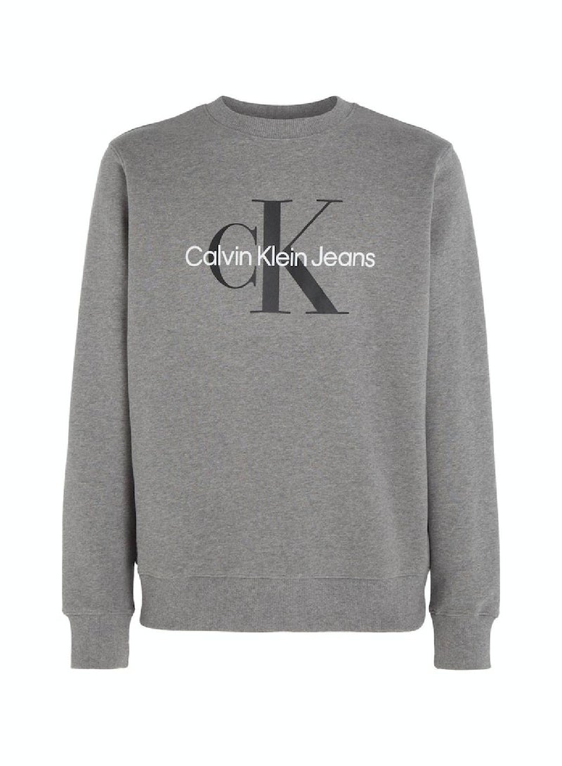 Calvin Klein Jeans Men's Sweatshirt - Sportswear - Cotton , Grey