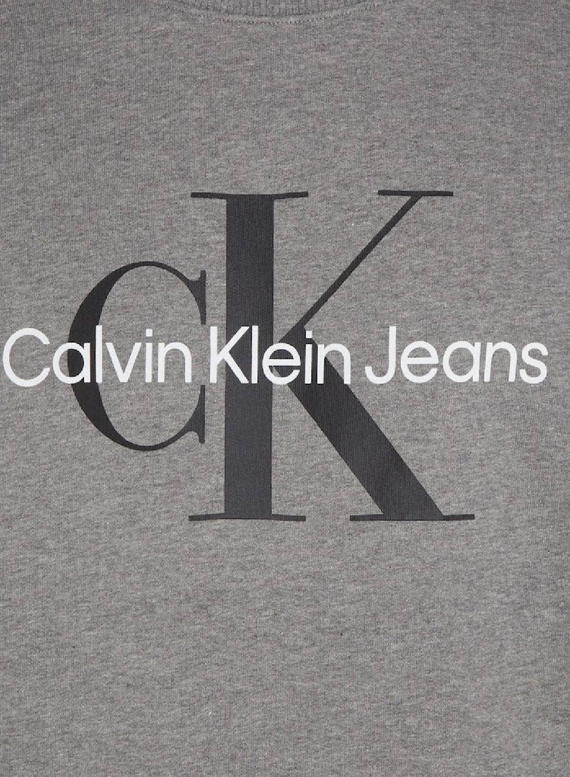 Calvin Klein Jeans Men's Sweatshirt - Sportswear - Cotton , Grey