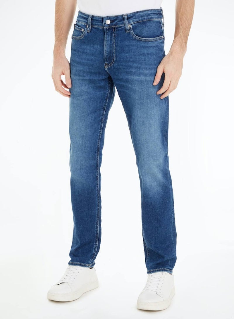 Calvin Klein Jeans Men's Jeans - Slim - Casual Bottoms - Cotton , Blue