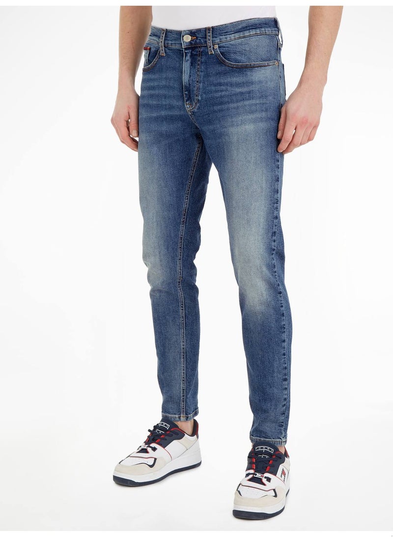 Men's Slim Light Denim Jeans , Blue