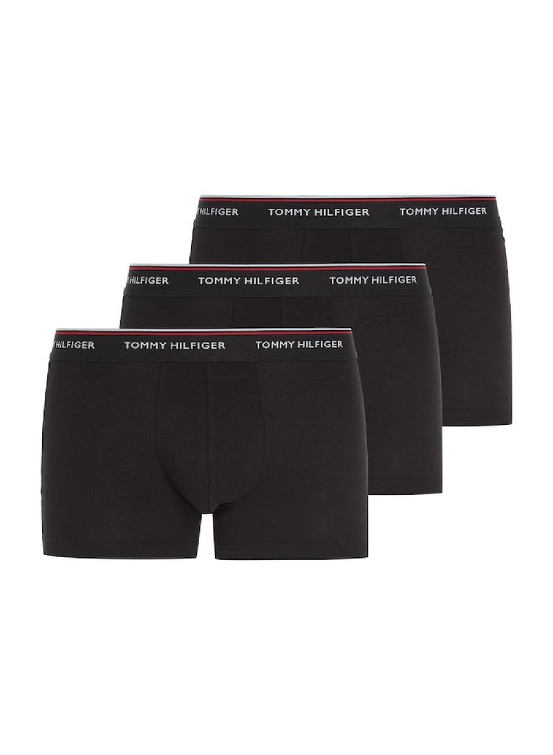 Men's 3-Pack Premium Essential Trunks Underwear Bottoms, Black