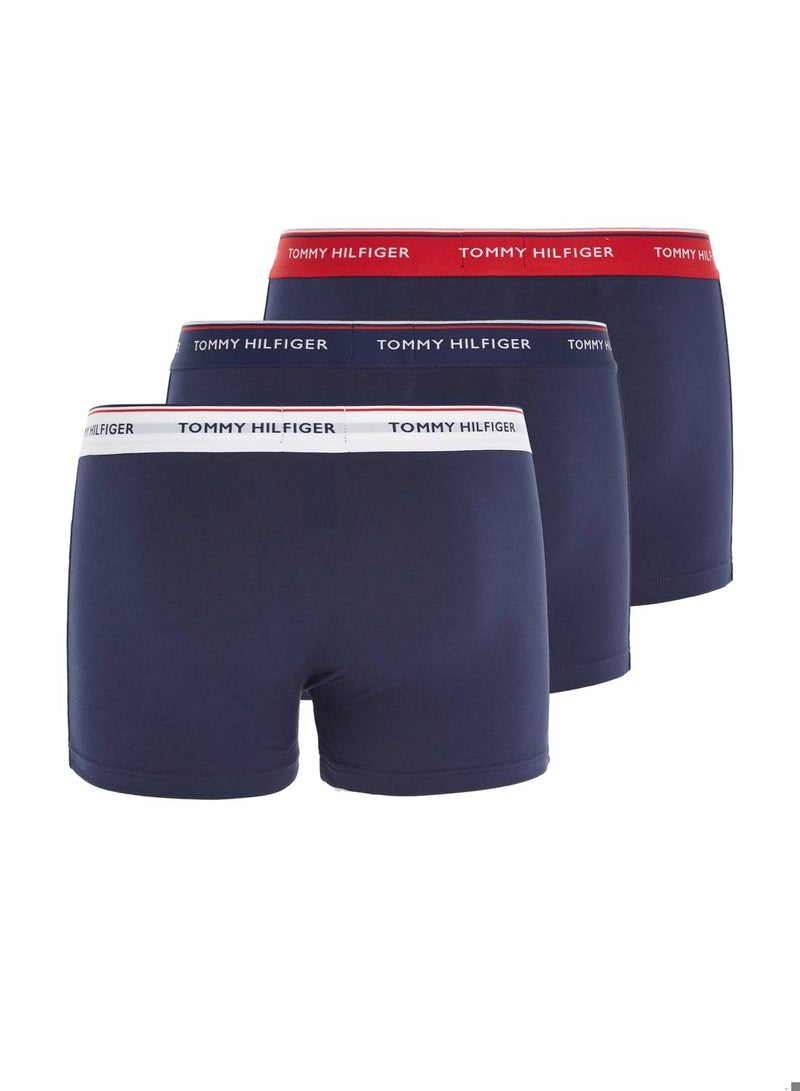 Men's 3-Pack Premium Essential Trunks Underwear Bottoms, Multicolor