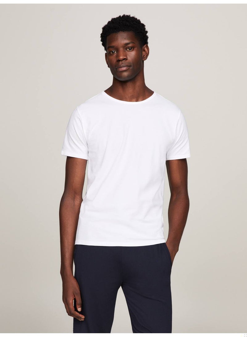Men's 3-Pack Premium Essential Stretch T-Shirts, Black/ White/ Grey