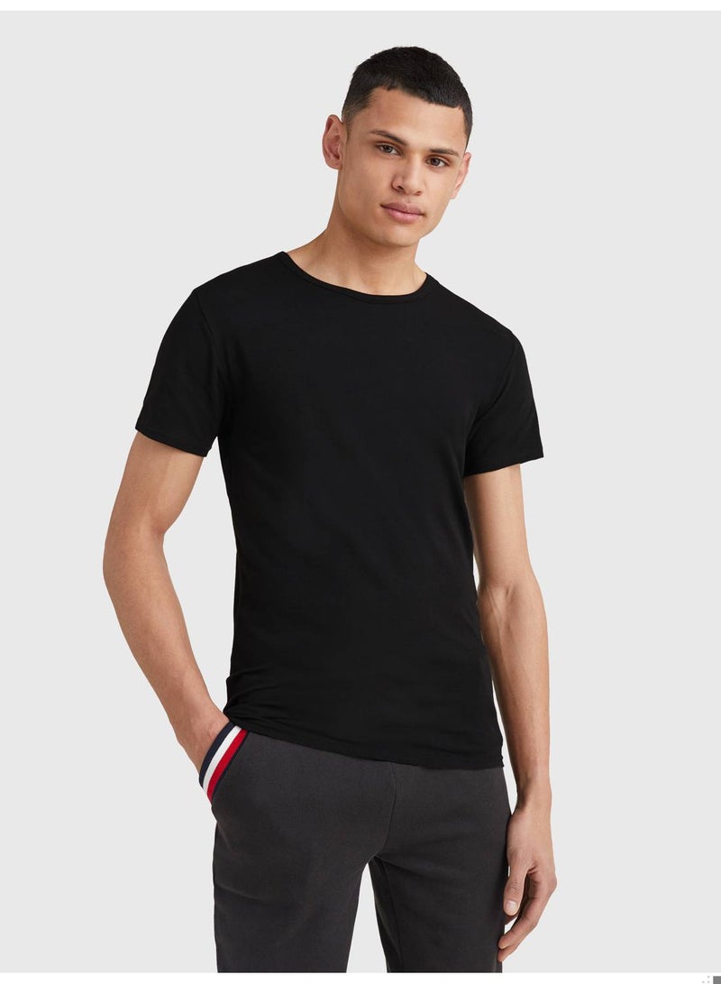 Men's 3-Pack Premium Essential Stretch T-Shirts, Black