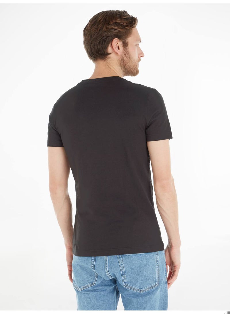 Calvin Klein Jeans Men's T-Shirt - Casual Tops - Cotton , Black
