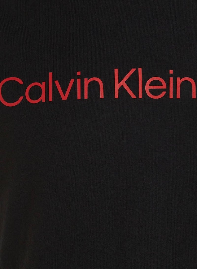 Men's Institutional Logo Slim Fit T-Shirt - Cotton , Black and Red