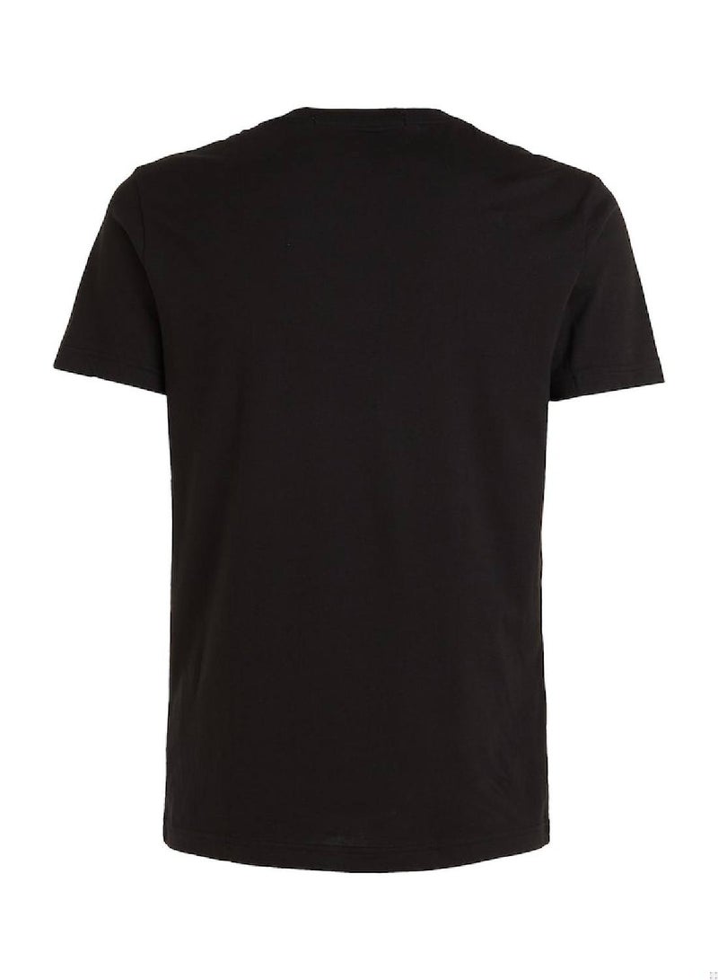 Men's Institutional Logo Slim Fit T-Shirt - Cotton , Black and Red