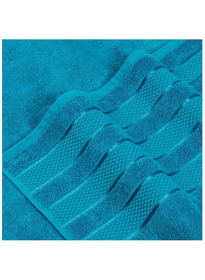 Safi Plus 6 Piece Turkısh Cotton Super Soft Towel Set Ocean Blue