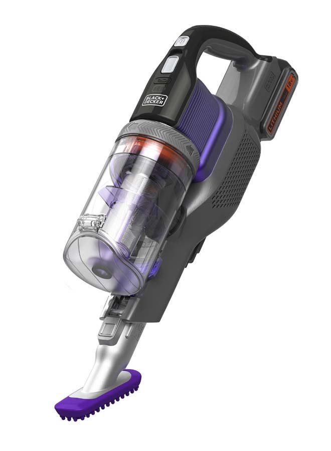 4-in-1 Cordless Stick Vacuum Cleaner, 18V, 1.5Ah Battery, 55-Minute Runtime, 38 Air Watts Suction Power, 650ml Dustbowl, Ideal for Pet Owners, Lightweight Design, Easy Storage 500 ml 27 W BDPSE1815P-QW ‎Titanium/Purple