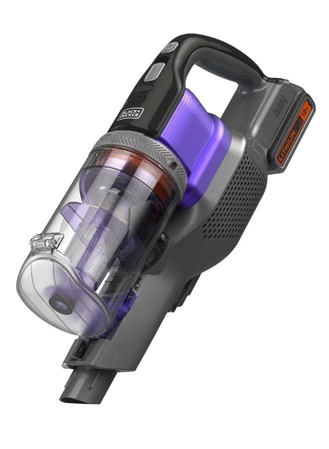 4-in-1 Cordless Stick Vacuum Cleaner, 18V, 1.5Ah Battery, 55-Minute Runtime, 38 Air Watts Suction Power, 650ml Dustbowl, Ideal for Pet Owners, Lightweight Design, Easy Storage 500 ml 27 W BDPSE1815P-QW ‎Titanium/Purple