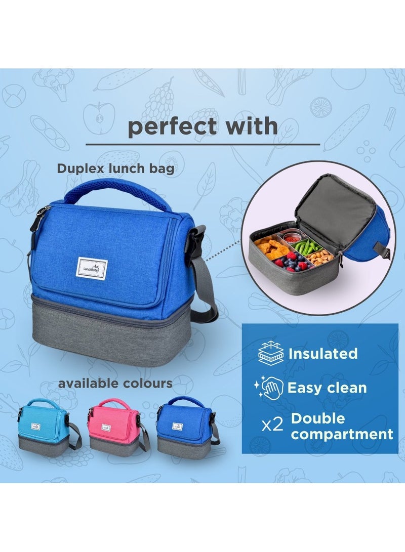 LunchBots Thermal 8 oz Triple Insulated Thermos - Hot 6 Hours or Cold 12 Hours - Leak Proof Thermos Soup Jar - All Stainless Interior - Navy Lid - Pink Dots