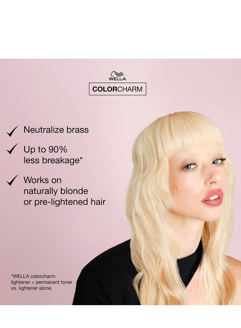 WELLA colorcharm Permanent Liquid Toners, Neutralize Brass, Free of Parabens, Vegan Formula