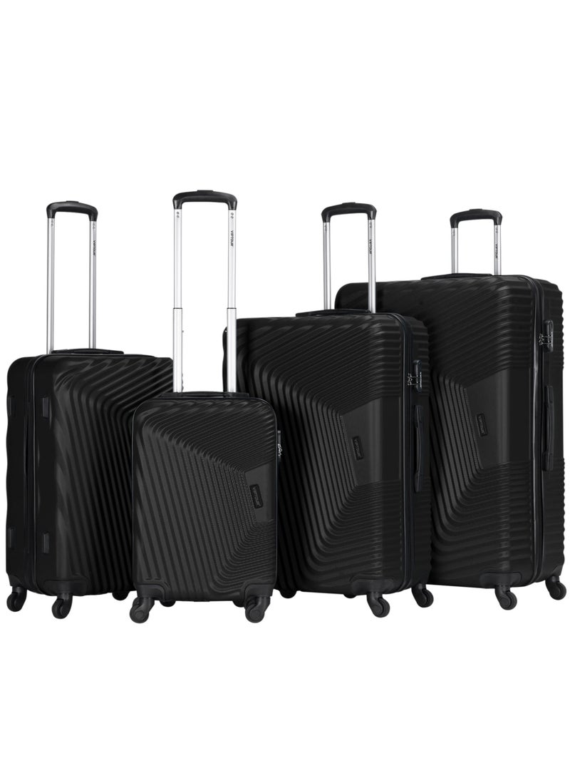 Set of 4 ABS Trolley Luggage With Number Lock 20,24,28,32 Inches