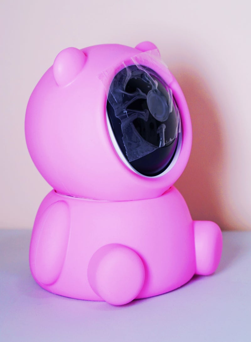 Baby Monitor  1080P HD Video Toddler Infant Portable Security Camera, Smart Control Wifi Remote Access Webcam 360 Degree Rotation Digital Two-way Audio,32G Memory Family Use Home Safe(Strawberry Pink Teddy Bear)