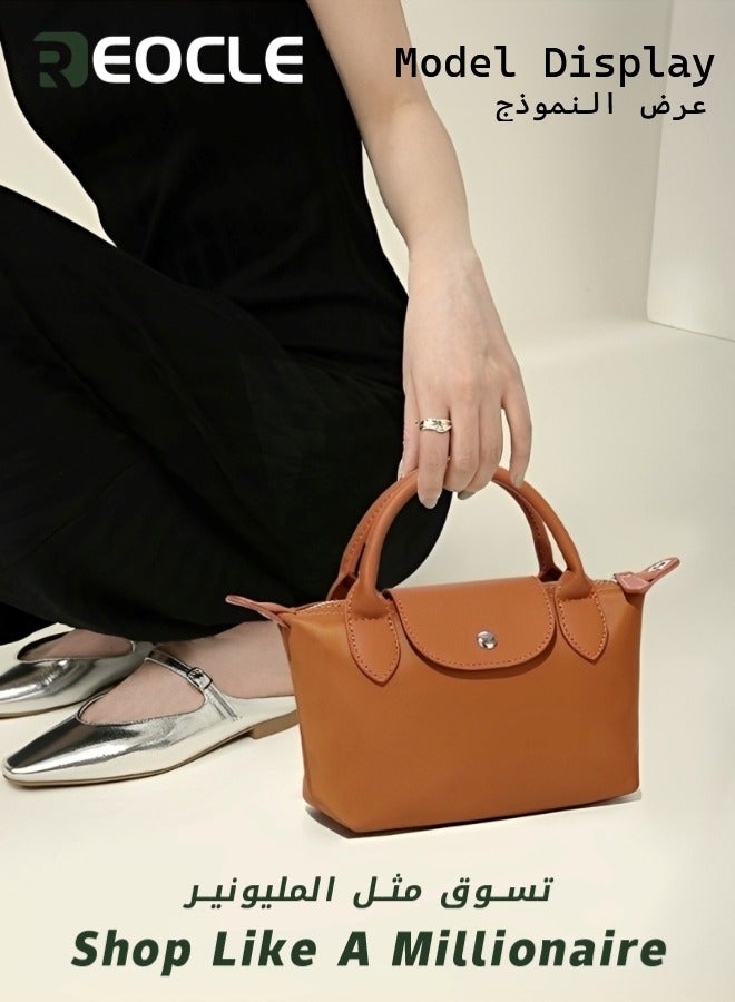 Women's Shoulder Bag Vegan Leather Crossbody Bag with Removable Strap & Premium Fabric Vintage Crossbody Bag Purses