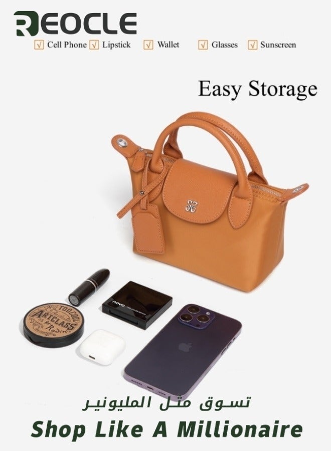 Women's Shoulder Bag Vegan Leather Crossbody Bag with Removable Strap & Premium Fabric Vintage Crossbody Bag Purses