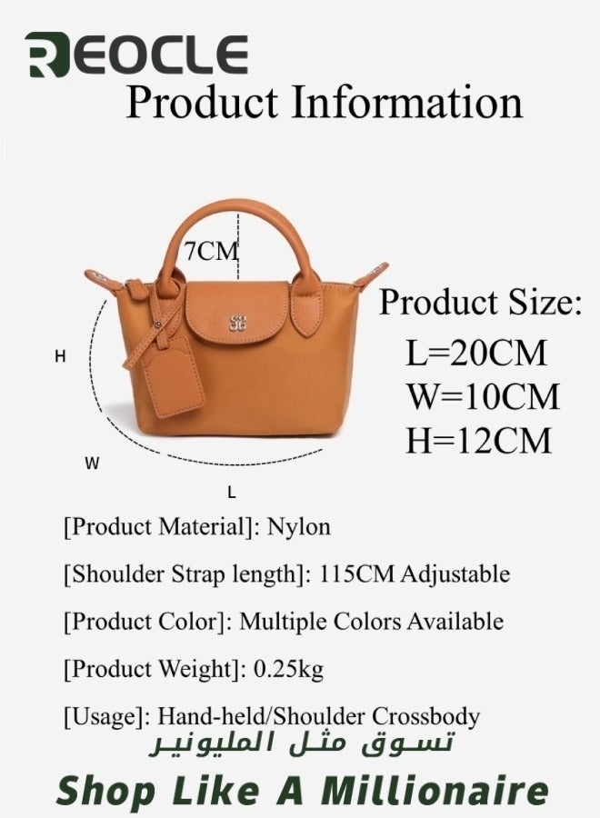 Women's Shoulder Bag Vegan Leather Crossbody Bag with Removable Strap & Premium Fabric Vintage Crossbody Bag Purses