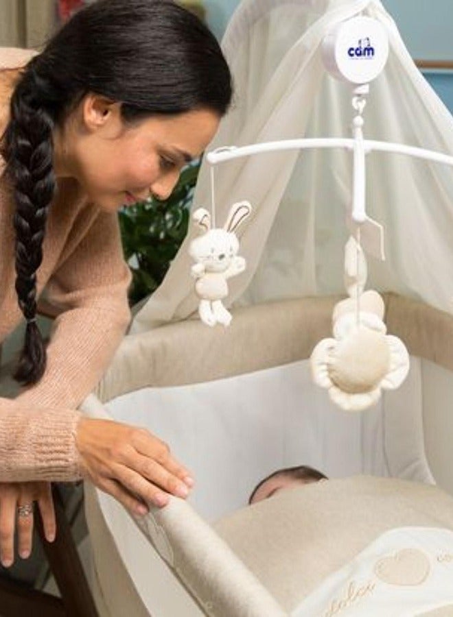 Portable And Convertible Baby Bassinet Cullami Co Bed Cradle With Mosquito Net, Beige