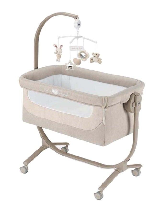 Portable And Convertible Baby Bassinet Cullami Co Bed Cradle With Mosquito Net, Beige