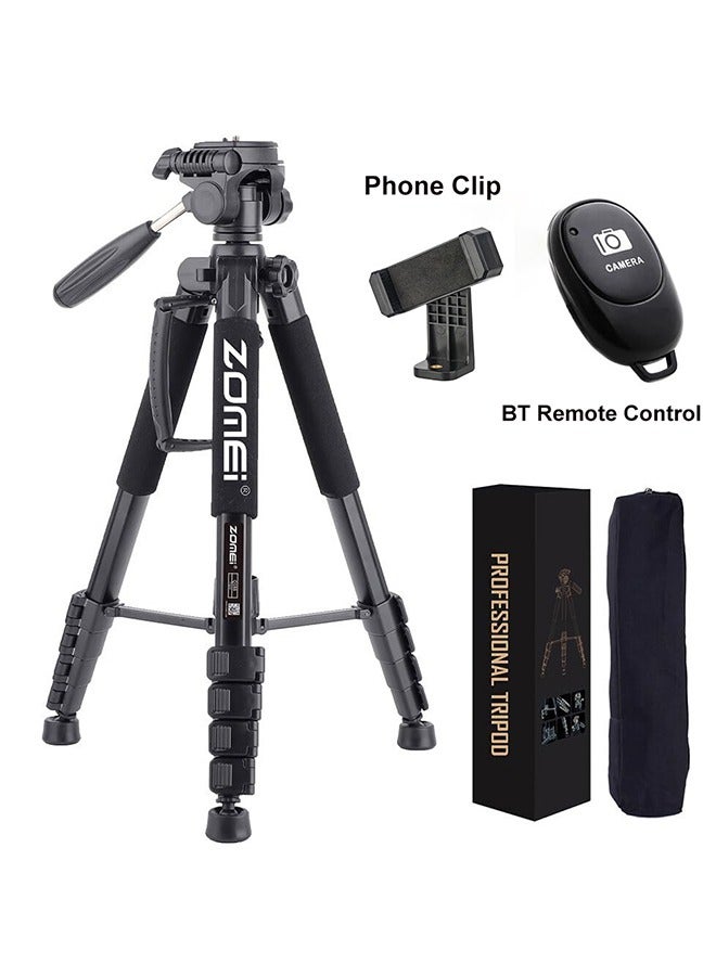 Q188 Portable Tripod,  Extendable Phone Tripod, Camera Stand With  Bluetooth and Remote control set , Mobile Stand for Making Video,black