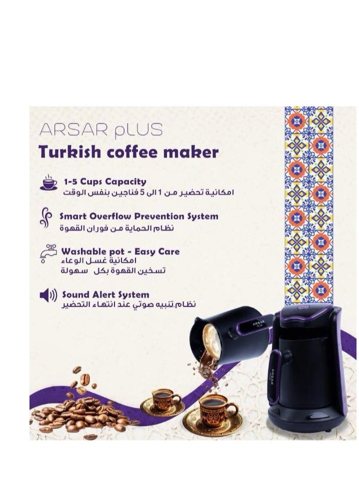 Automatic Turkish Coffee Maker Machine 1 to 5 Cups 600W Hıgh Power