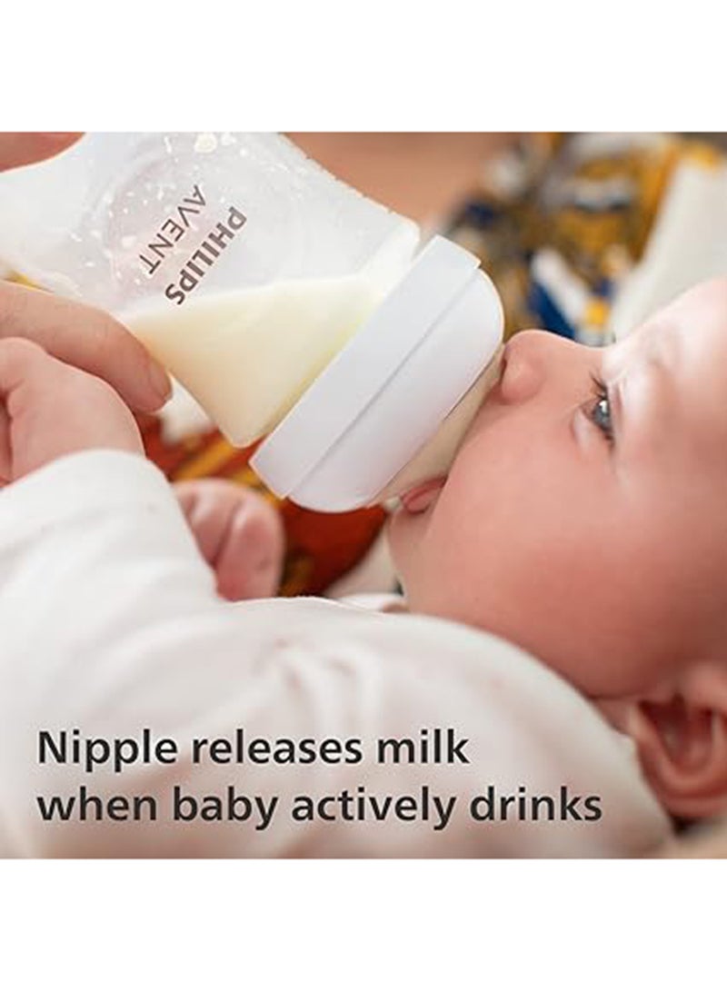 Pack Of 4 Natural Baby Bottle with Natural Response, Clear, 9oz, 4pk, SCY903/04