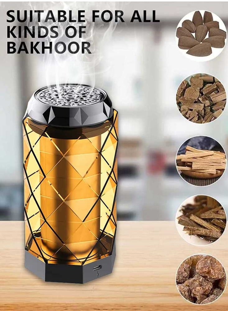 Bakhoor Electric Incense Burner Unique Crystal Design 2000mAh Battery Car Oud Incense Burner with Box