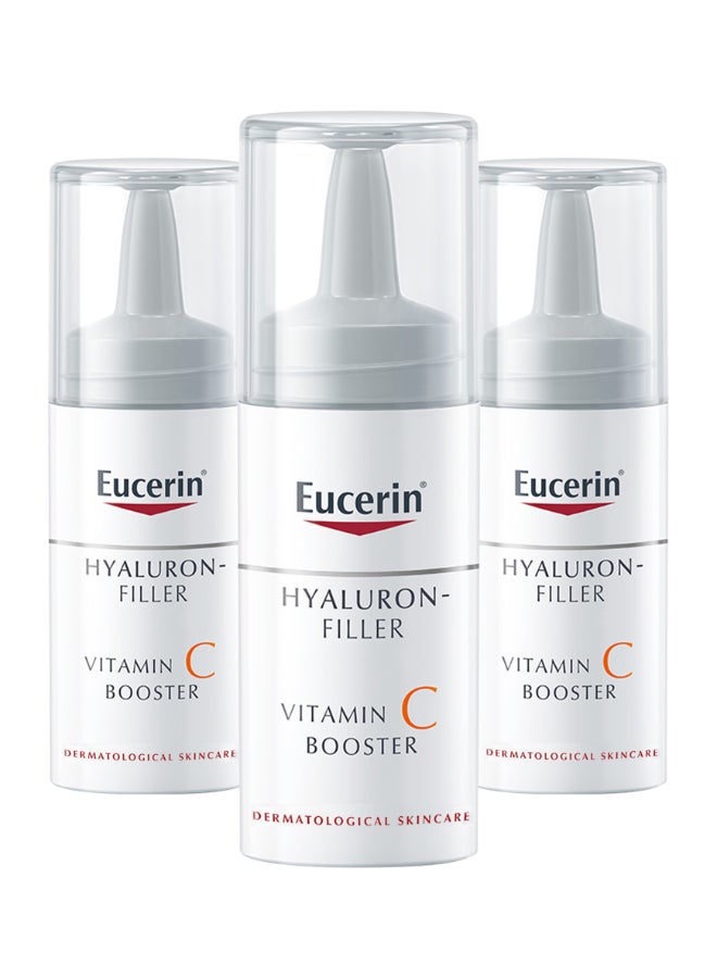 Hyaluron Filler Anti-Aging Face Serum Vitamin C Booster With Hyaluronic Acid Suitable For All Skin Types, 3 X 8ml Pack of 3