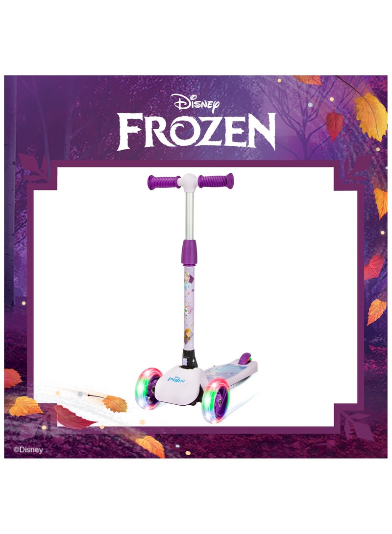Spartan Disney Frozen 3-Wheel Light Up Scooter for Kids, LED Lighted Wheels, Adjustable Handlebars, Advanced Technology for Increased Control, Stability & Balance