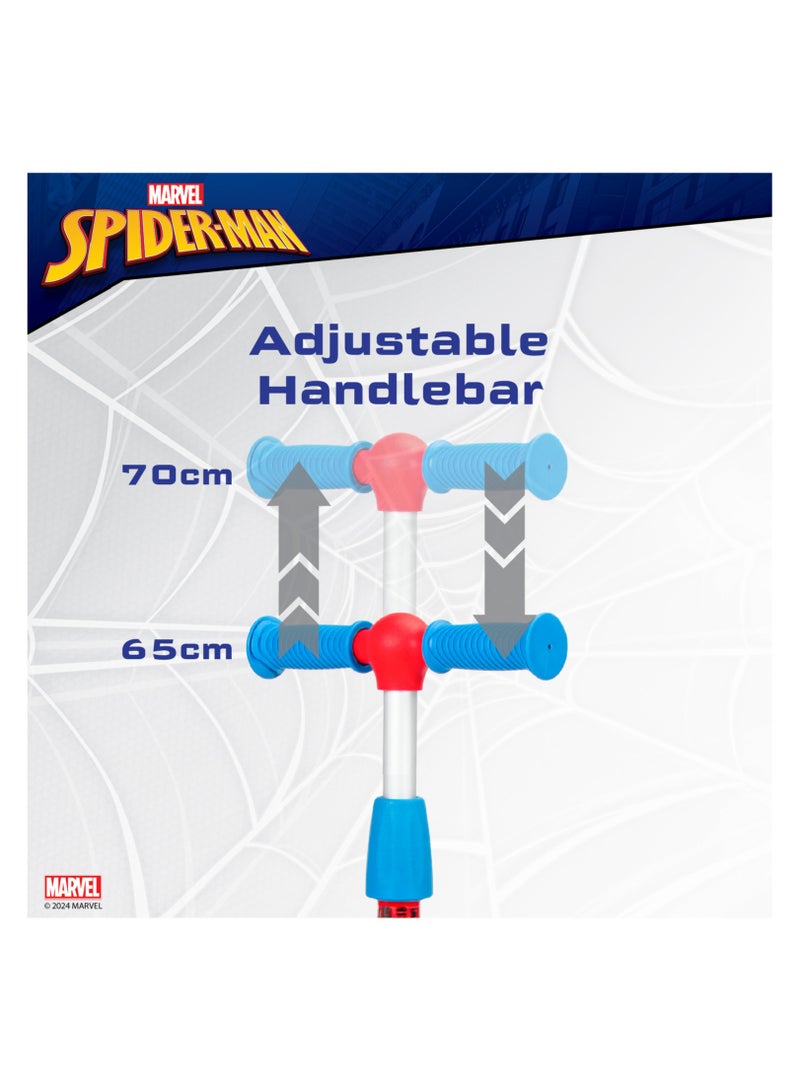Spartan Disney Spiderman 3-Wheel Light Up Scooter for Kids LED Lighted Wheels, Adjustable Handlebars ,Advanced Technology for Increased Control, Stability & Balance