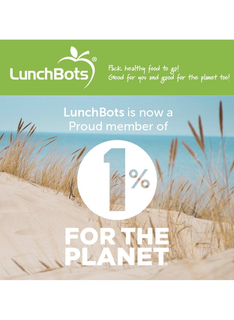 LunchBots Thermal 8 oz Triple Insulated Thermos - Hot 6 Hours or Cold 12 Hours - Leak Proof Thermos Soup Jar - All Stainless Interior - Navy Lid - Aqua Dots