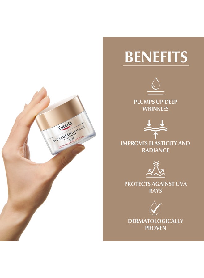 Hyaluron Filler + Elasticity Anti-Aging Face Night Cream With Hyaluronic Acid And Collagen For Radiant Skin 50ml