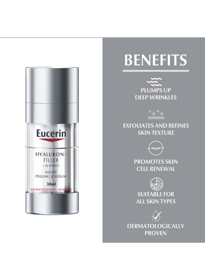 Hyaluron Filler Anti-Aging Night Peeling And Moisturizing Serum For Face With Hyaluronic Acid 30ml