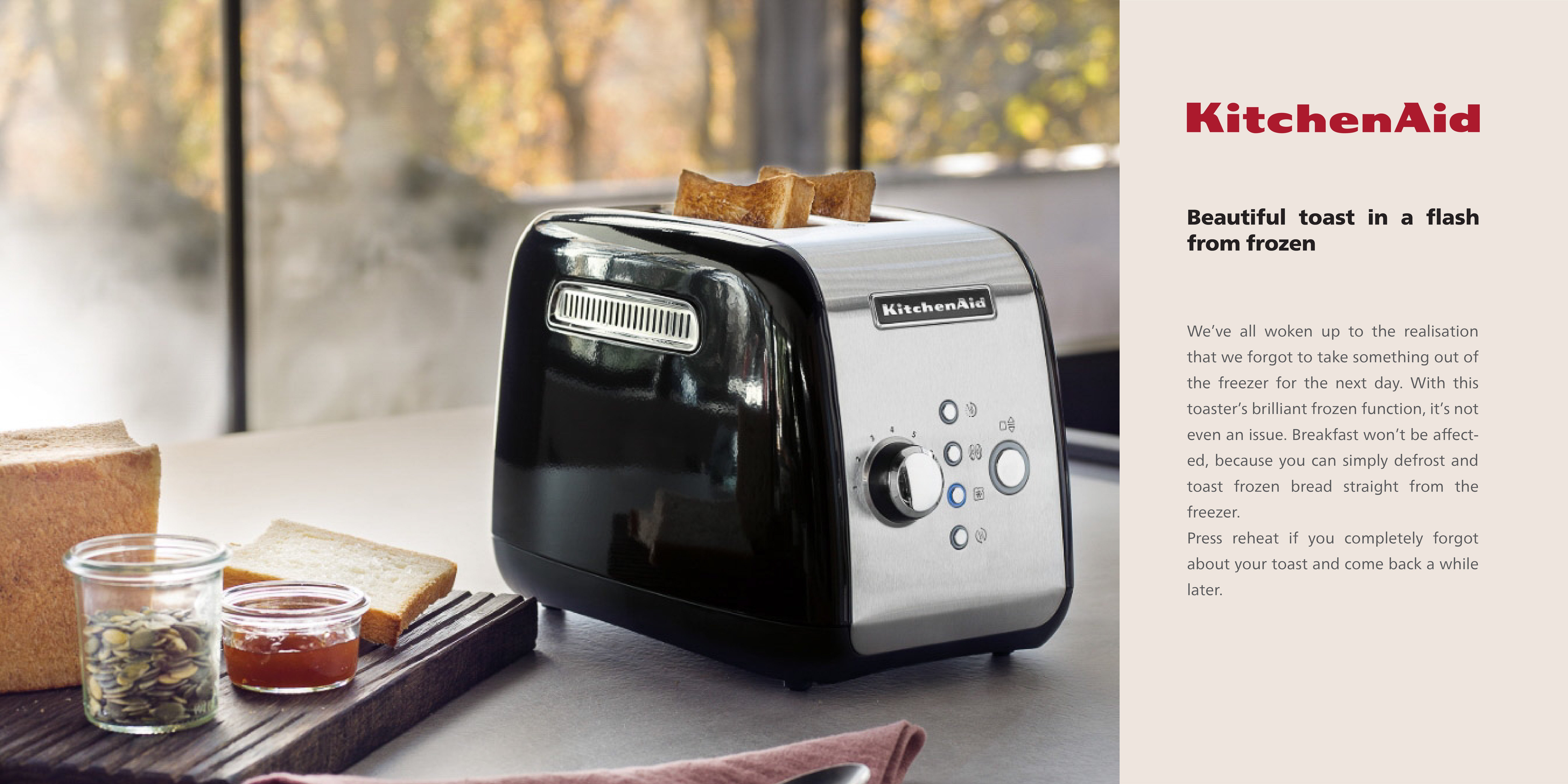 Toaster 2 Slice Automatic 1100 W 5KMT221BOB Onyx Black