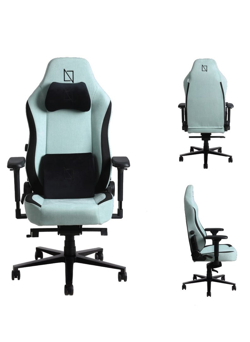 APEX Chair Premium Ergonomic Gaming Chair with Memory Foam Pillows Magnetic Headrest and Integrated Lumbar Support By NAVO MINT GREEN