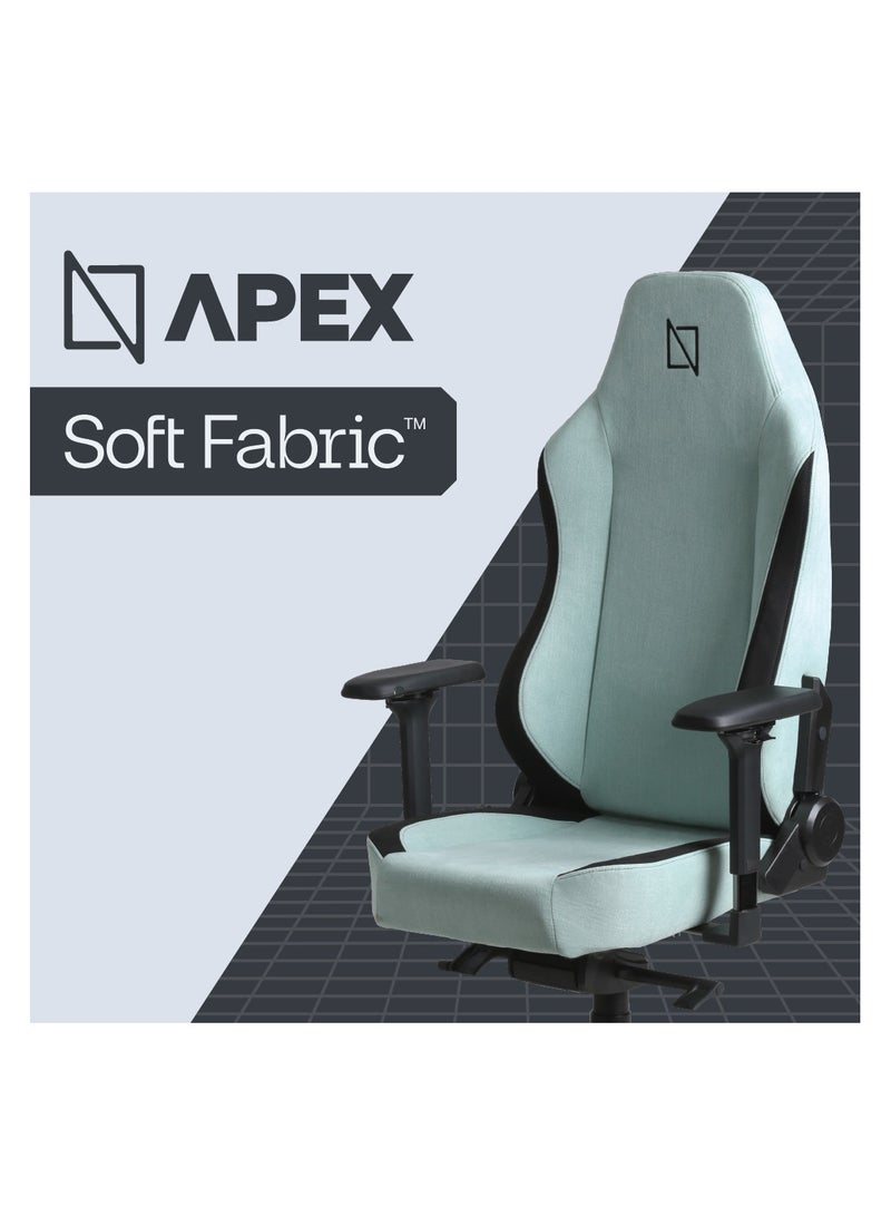 APEX Chair Premium Ergonomic Gaming Chair with Memory Foam Pillows Magnetic Headrest and Integrated Lumbar Support By NAVO MINT GREEN