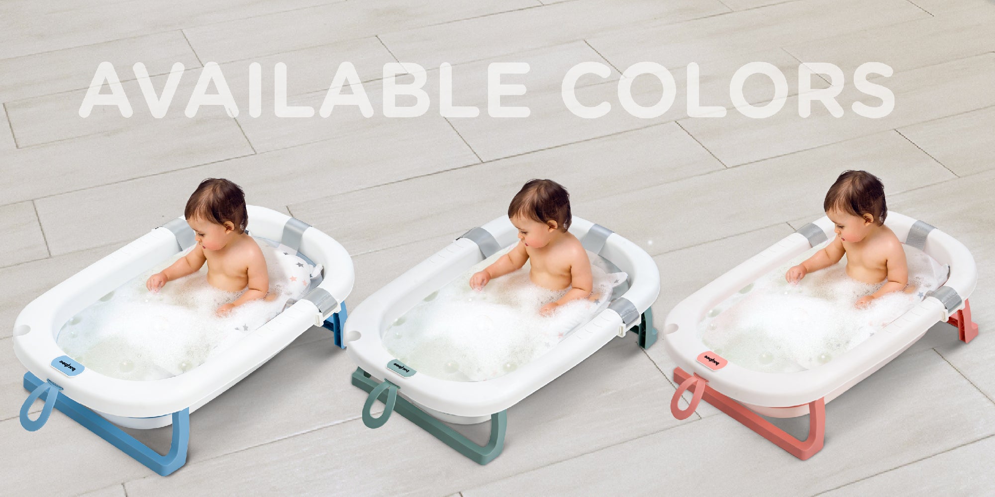 Foldable Baby Bath Tub With Anti-Skid Base, Support Cushion, Temperature Sensing Plug And Wall Mountable 0-3 Years, Green