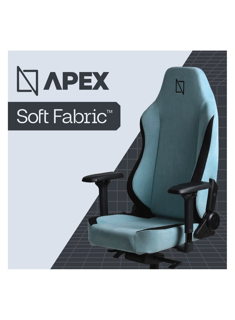 APEX Chair Premium Ergonomic Gaming Chair with Memory Foam Pillows Magnetic Headrest and Integrated Lumbar Support By NAVO ARTIC BLUE