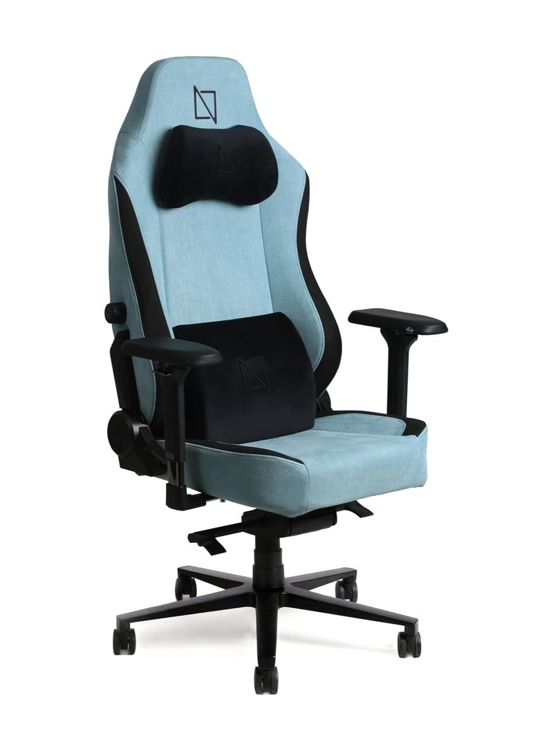 APEX Chair Premium Ergonomic Gaming Chair with Memory Foam Pillows Magnetic Headrest and Integrated Lumbar Support By NAVO ARTIC BLUE