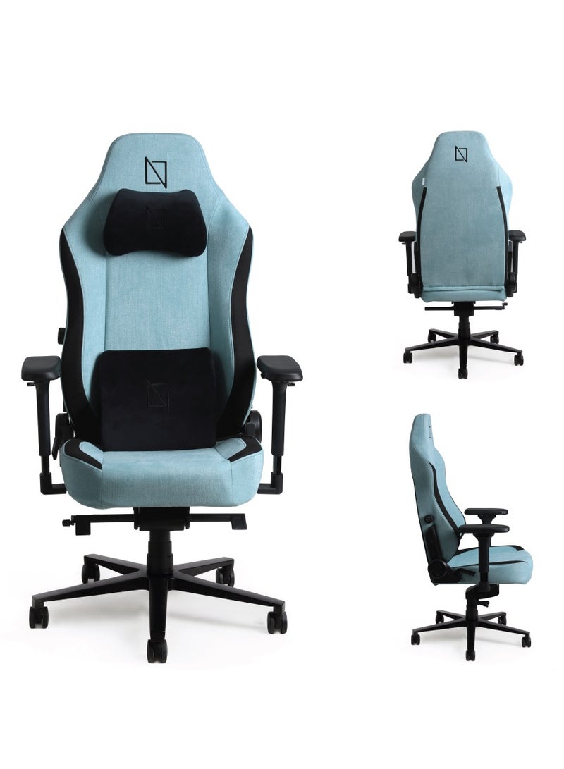 APEX Chair Premium Ergonomic Gaming Chair with Memory Foam Pillows Magnetic Headrest and Integrated Lumbar Support By NAVO ARTIC BLUE