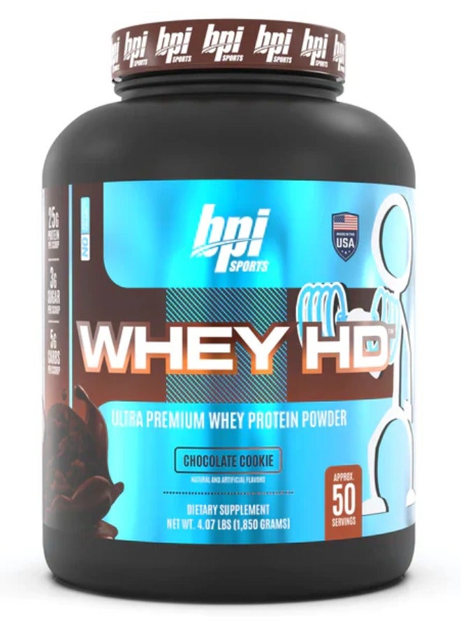 Whey Hd Ultra Premium Protein 50 Servings Chocolate Cookie 1900 G