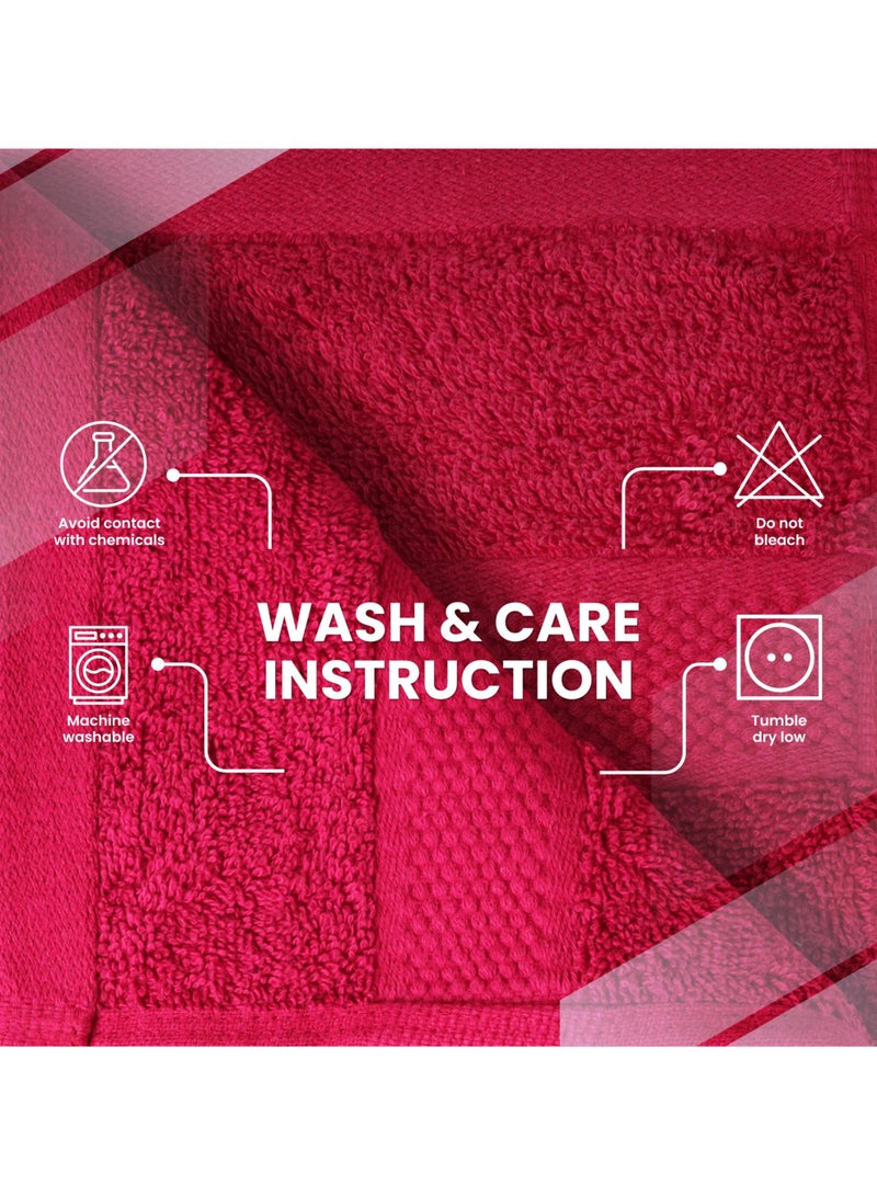 Infinitee Xclusives [12 Pack] Premium Red Wash Cloths and Face Towels, 33cm x 33cm 100% Cotton, Soft and Absorbent Washcloths Set - Perfect for Bathroom, Gym, and Spa