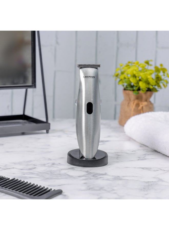 Rechargeable Digital Hair Clipper, Soft Touch, 2 Speed, Battery capacity Indicator, Built In Rechargeable Lithium Battery, waterproof Silver