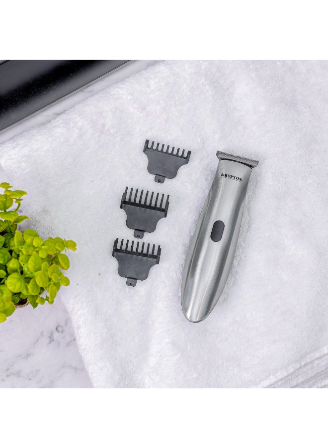 Rechargeable Digital Hair Clipper, Soft Touch, 2 Speed, Battery capacity Indicator, Built In Rechargeable Lithium Battery, waterproof Silver