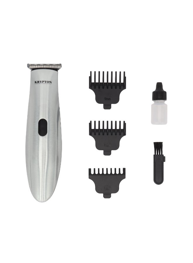 Rechargeable Digital Hair Clipper, Soft Touch, 2 Speed, Battery capacity Indicator, Built In Rechargeable Lithium Battery, waterproof Silver