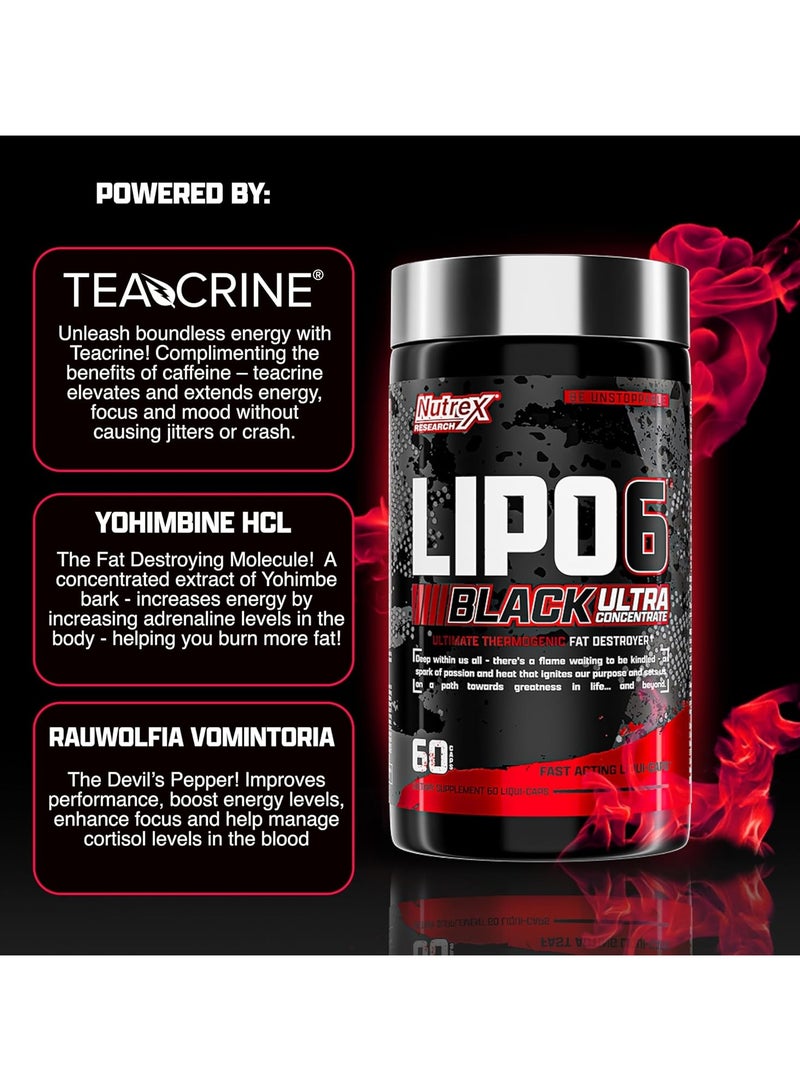 Lipo 6 Black Ultra 60 Capsules 60 Servings 80g