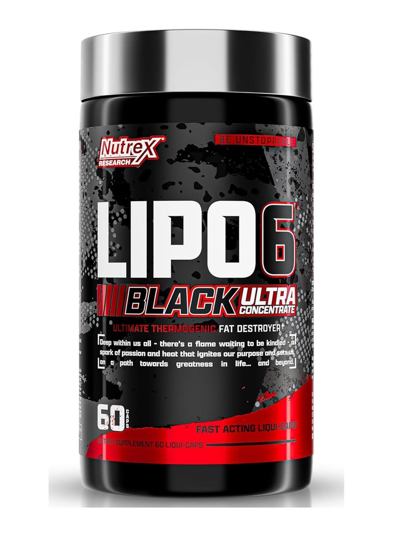 Lipo 6 Black Ultra 60 Capsules 60 Servings 80g